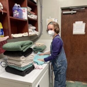 gabrille guidry doing volunteer work